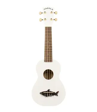 Kala Makala Soprano Shark Series Ukulele, White