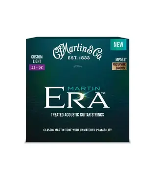Martin Martin Era™ Phosphor Bronze Treated Acoustic Guitar Strings, 11-52 Custom Light