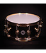 DW 14" x 6.5" Satin Black over Brass Snare, Gold Hardware