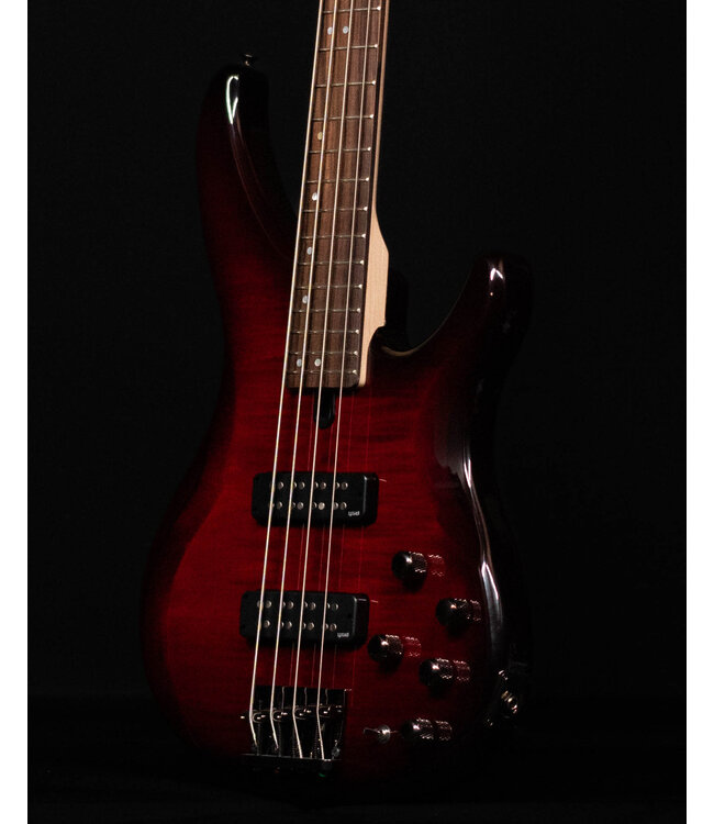 YamahaTRBX604FM 4-String Bass, Dark Red Burst