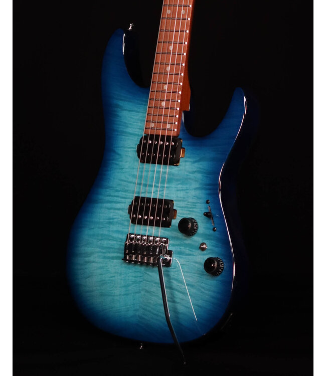 Ibanez AZ24S1F Flame Top Electric, Transparent Turquiose Burst