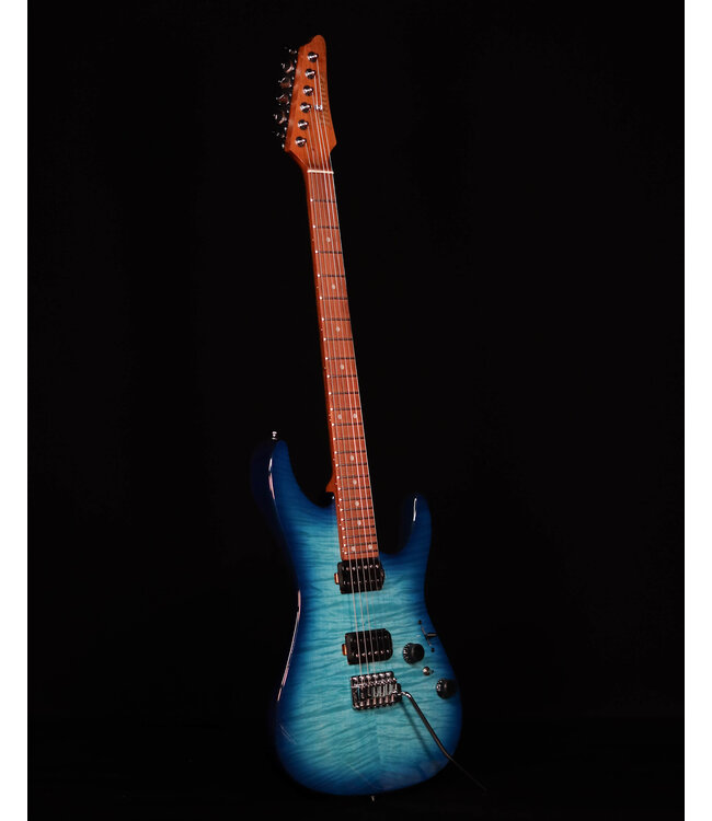 Ibanez AZ24S1F Flame Top Electric, Transparent Turquiose Burst