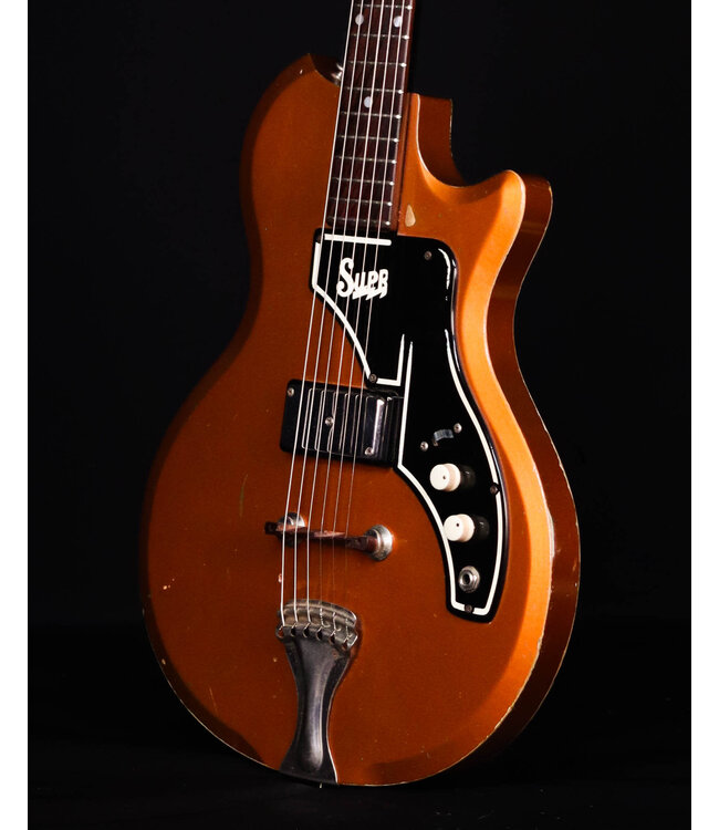 Supro Kingston Orange, w/ Original Hard Shell Case, 1961 - USED