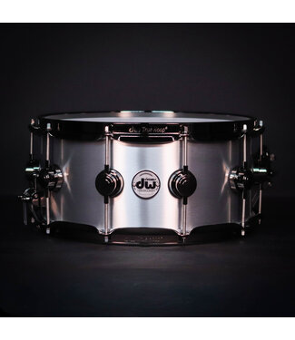 Drum Workshop DW 14” x 6.5” 1mm Aluminum Snare, Black Hardware
