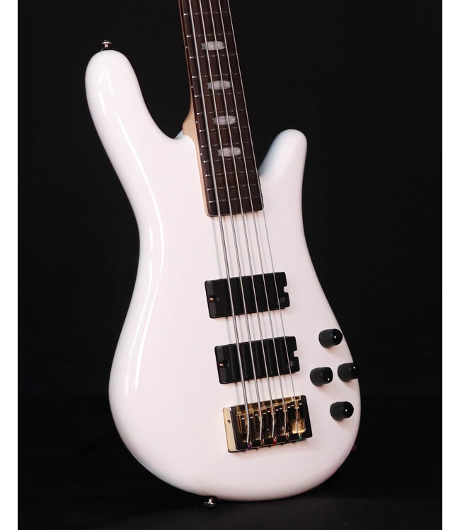 Spector Icon NS-5 Bolt-On 5-String Electric Bass, White Gloss