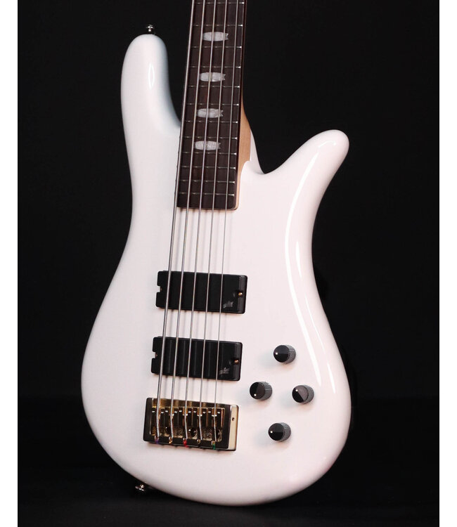 Spector Icon NS-5 Bolt-On 5-String Electric Bass, White Gloss