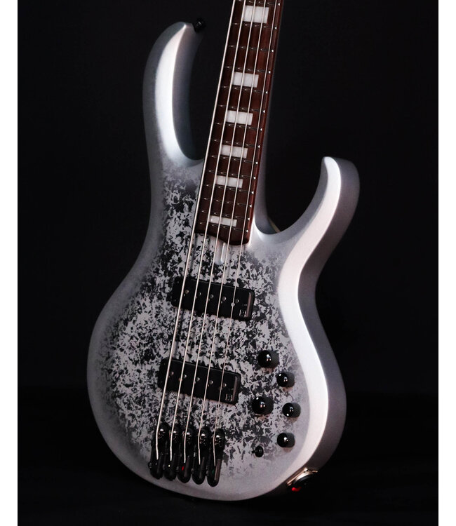 Ibanez Limited BTB25TH5 5-String Bass, Silver Blizzard Matte