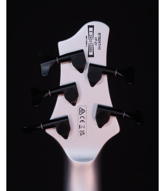 Ibanez Limited BTB25TH5 5-String Bass, Silver Blizzard Matte