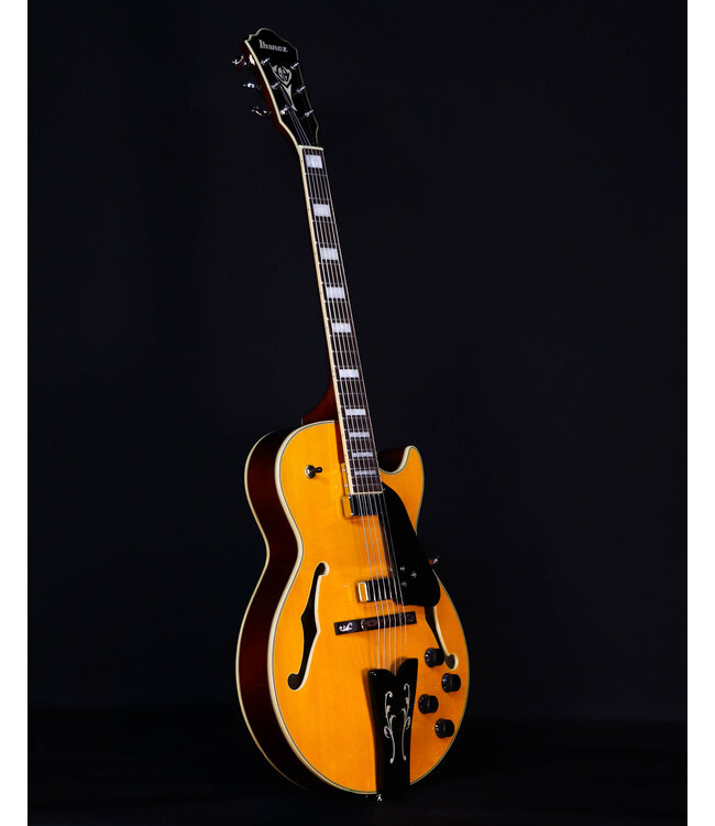 Ibanez GB10EM George Benson Signature, Antique Amber Finish, Chrome Hardware