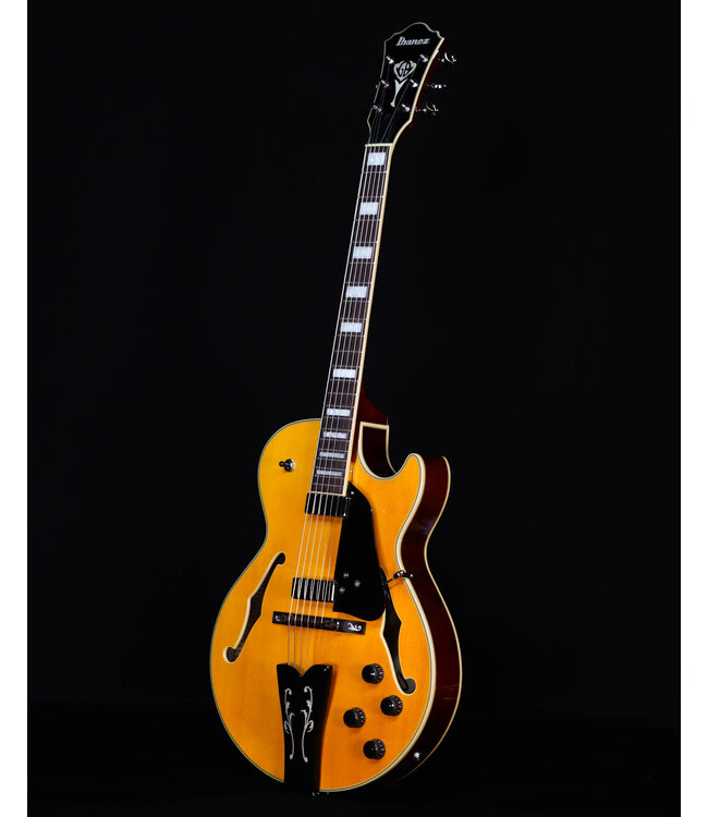 Ibanez GB10EM George Benson Signature, Antique Amber Finish, Chrome Hardware