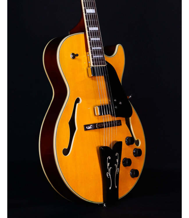 Ibanez GB10EM George Benson Signature, Antique Amber Finish, Chrome Hardware
