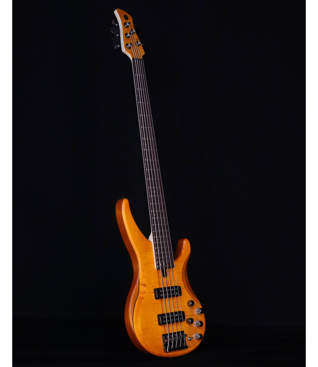 Yamaha TRBX605FM 5-String Electric Bass Guitar, Matte Amber