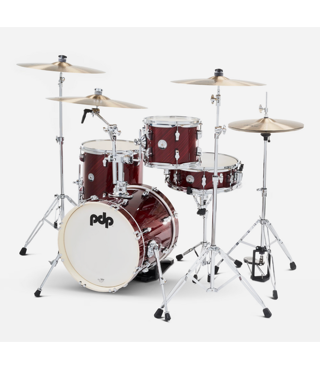 PDP New Yorker Shell Pack, 4-Piece Drumset, Twisted Cherry