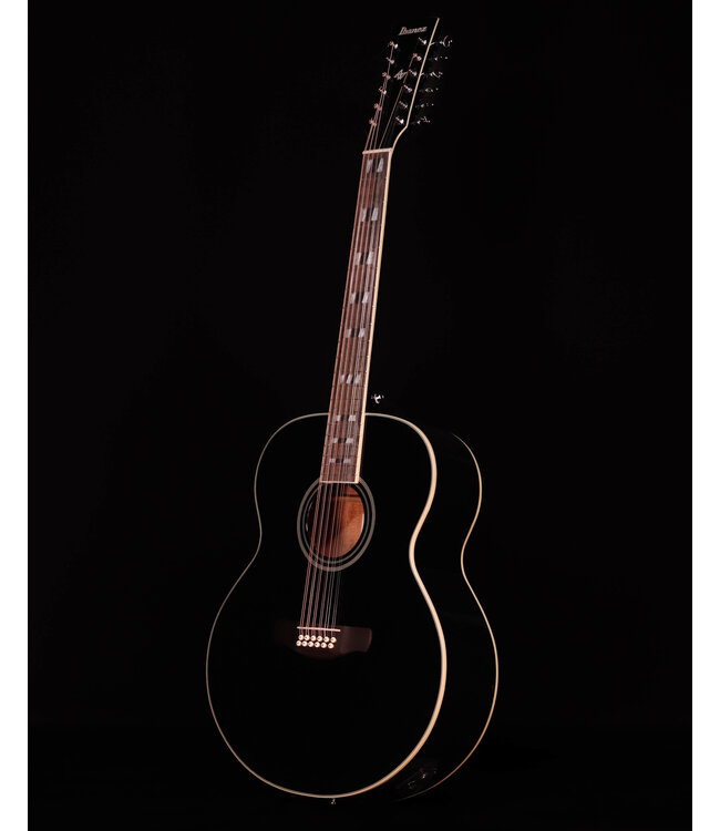 Ibanez AJ7012M1E Artwood Jumbo 12-String A/E Acoustic Guitar, Black