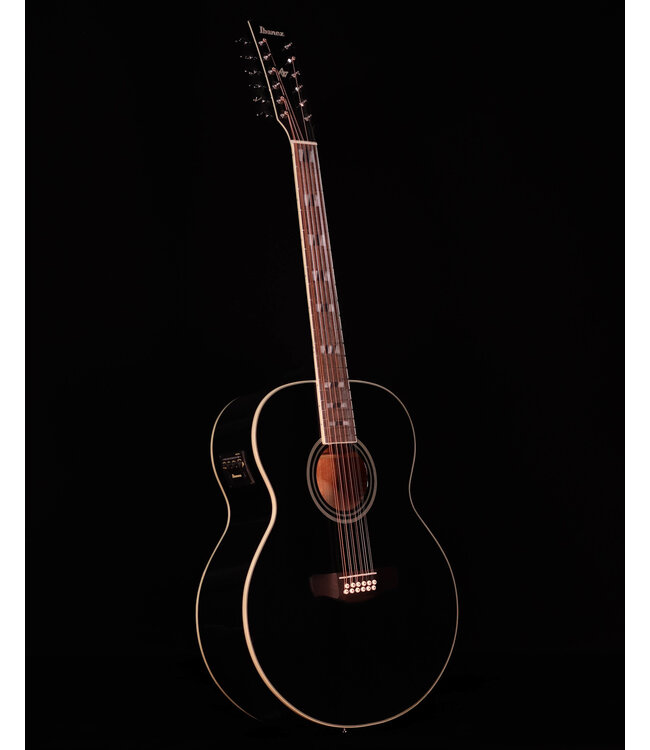 Ibanez AJ7012M1E Artwood Jumbo 12-String A/E Acoustic Guitar, Black