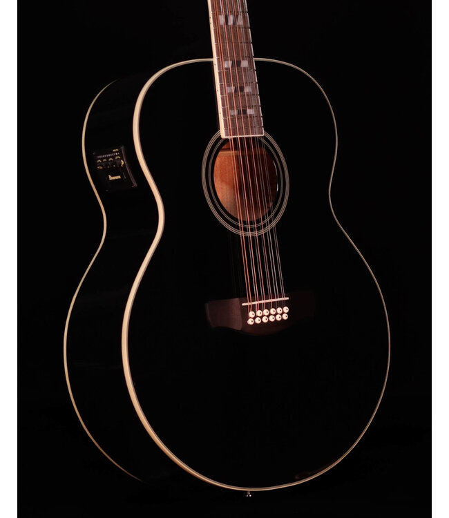 Ibanez AJ7012M1E Artwood Jumbo 12-String A/E Acoustic Guitar, Black
