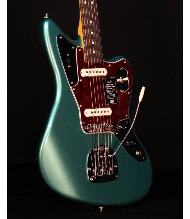 Fender American Professional Classic Jaguar, Rosewood FB, Faded Sherwood Green Metallic