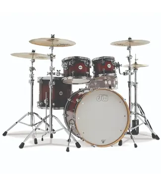 Drum Workshop DW Design Series 4pc Drum Kit, 22", 10", 12", 16" - Tobacco Burst
