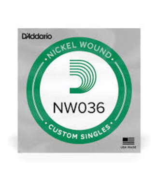 D'Addario D'Addario NW036 Nickel Wound Electric Guitar Single String, .036