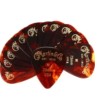 Martin Martin 73mm 346 Shape Tortoise Shell Pick Pack, 12pc