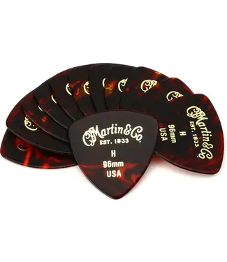 Martin Martin 96mm 346 Shape Tortoise Shell Pick Pack, 12pc