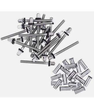 Drum Workshop DW True Pitch 50 Tension Rod w/ Receiver Nut for 6" Deep Snare Drums (20 Pack)