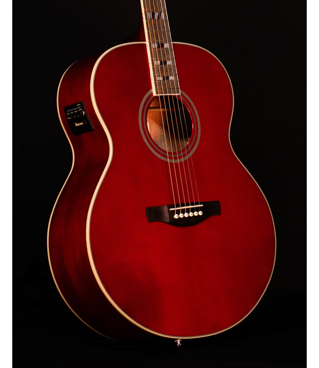 Ibanez AJ70M1E Artwood Series A/E Acoustic Guitar, Wine Red