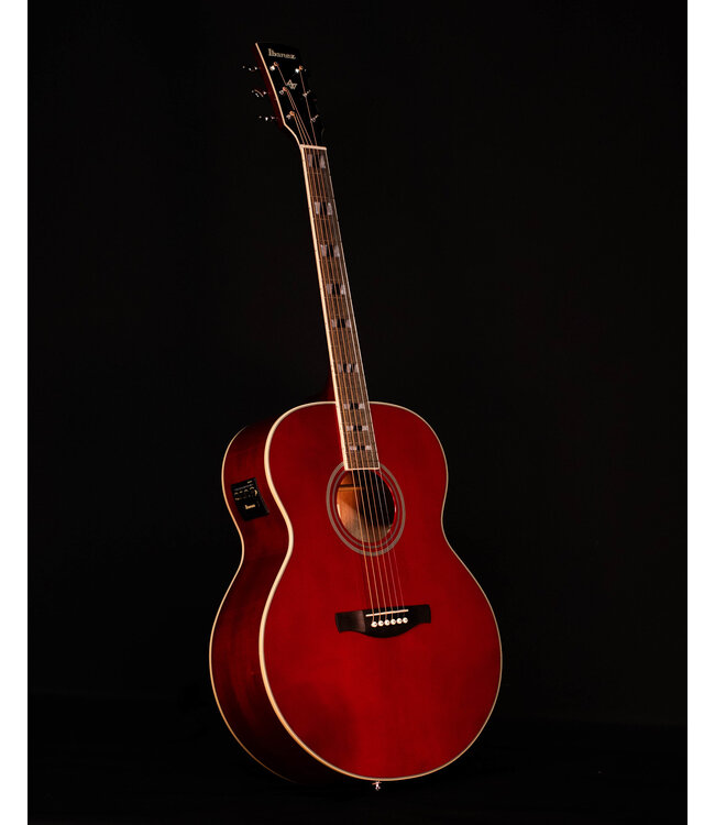 Ibanez AJ70M1E Artwood Series A/E Acoustic Guitar, Wine Red