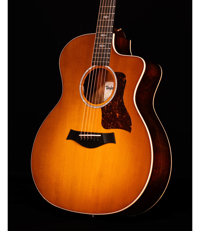 Taylor 214ce-K Deluxe Acoustic Electric Guitar, Honey Sunburst Collection