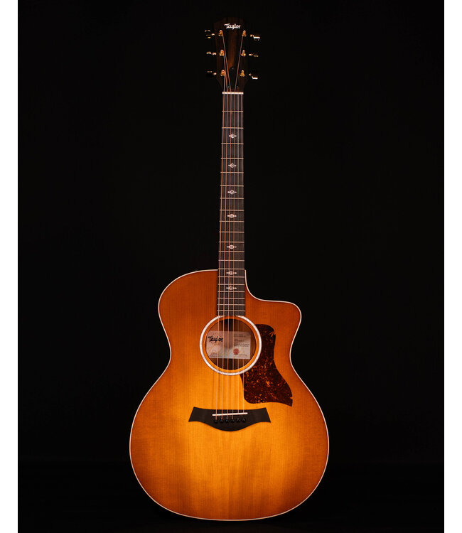 Taylor 214ce-K Deluxe Acoustic Electric Guitar, Honey Sunburst Collection