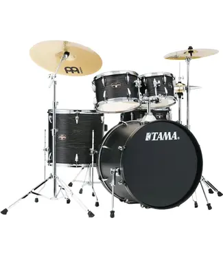 Tama Tama Imperial Star 5-Piece with Hardware and Cymbals, Black Oak Wrap, Black Nickel Hardware