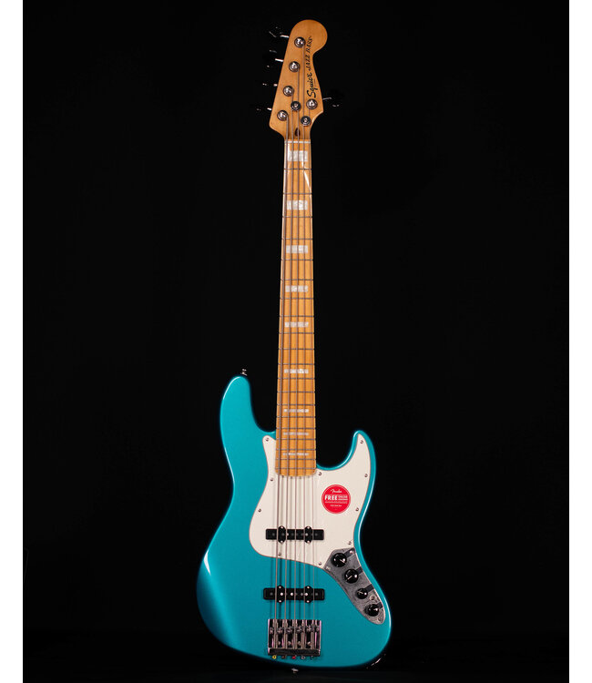 Squier Classic Vibe Active 70s Jazz Bass V, Maple FB, Ocean Turquoise