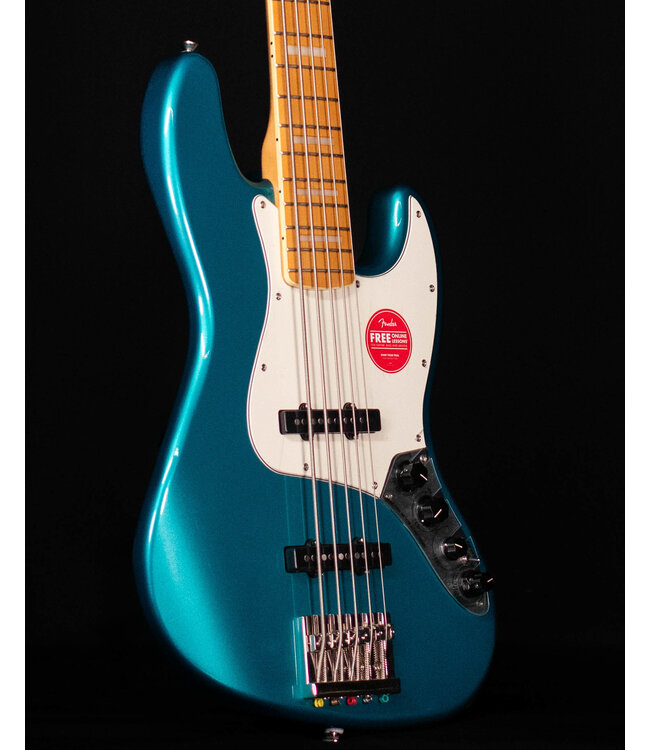 Squier Classic Vibe Active 70s Jazz Bass V, Maple FB, Ocean Turquoise