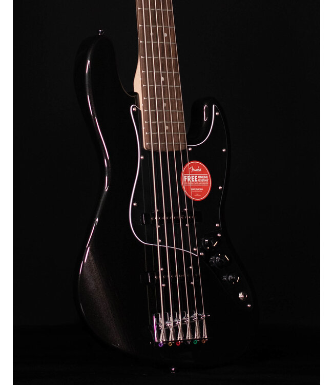 Squier Affinity Jazz Bass VI, Laurel FB, Black Metallic