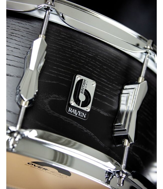 British Drum Co. RAV-14-6-SN Raven Series Snare Drum. 6" x 14"