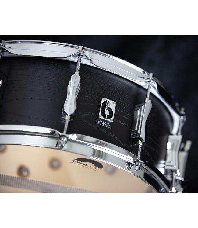 British Drum Co. RAV-14-6-SN Raven Series Snare Drum. 6" x 14"