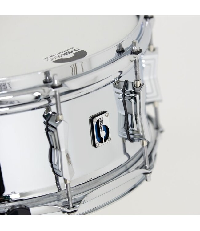 British Drum Co. BB-14-60-SN Bluebird Series Chrome Over Brass Snare. 6" x 14"
