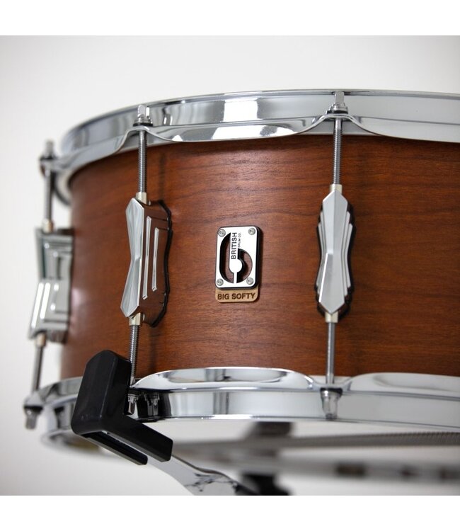 British Drum Co. BS-14-65-SN Big Softy Series Cherry and Balsa Snare. 6.5" x 14"