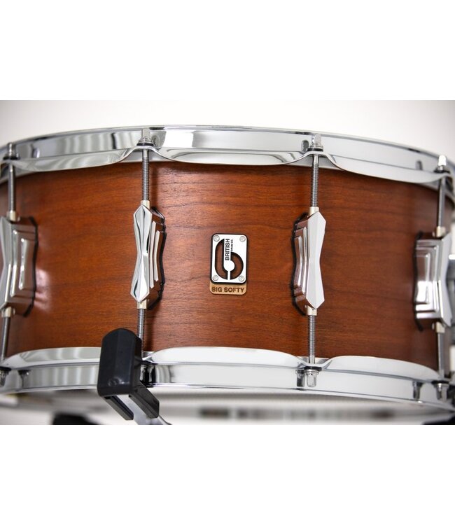 British Drum Co. BS-14-65-SN Big Softy Series Cherry and Balsa Snare. 6.5" x 14"