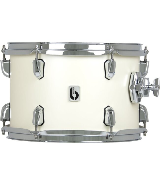 British Drum Co. ENG-10-7-RT-SEW Enigma Series Tom. Satin Olde English White 10" x 7"