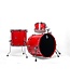 British Drum Co. ENG-22-CB-SSC Enigma Series Club Kit. Satin Scarlett 12", 16", 22"