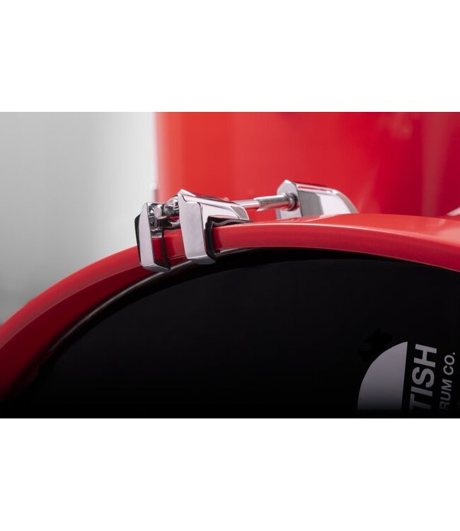 British Drum Co. ENG-22-CB-SSC Enigma Series Club Kit. Satin Scarlett 12", 16", 22"