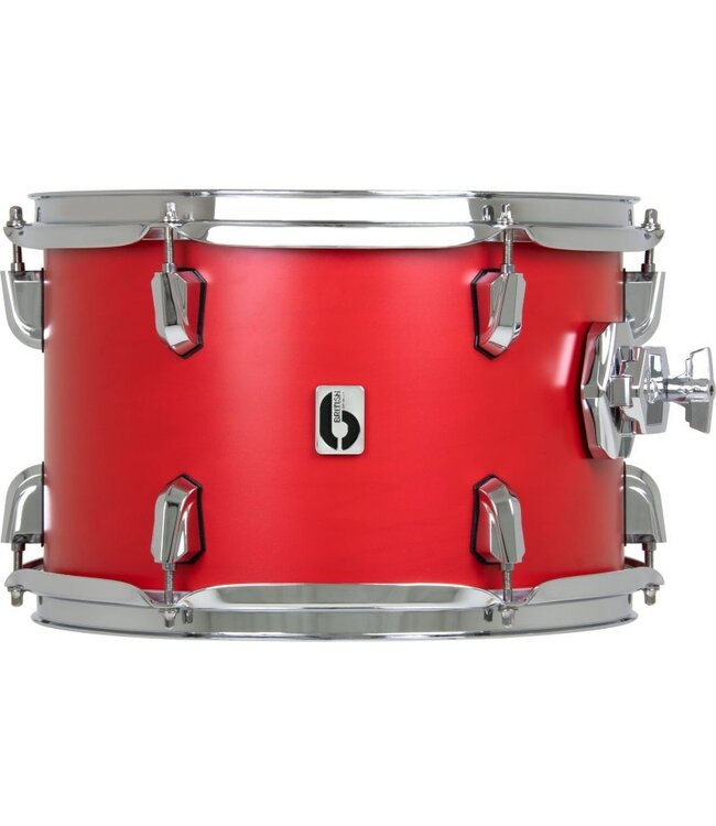 British Drum Co. ENG-10-7-RT-SSC Enigma Series Tom. Satin Scarlett 10" x 7"