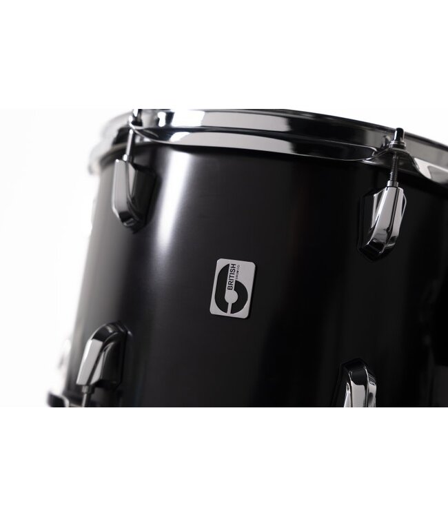 British Drum Co. ENG-22-CB-STB Enigma Series Club Kit. Satin Black 12", 16", 22"