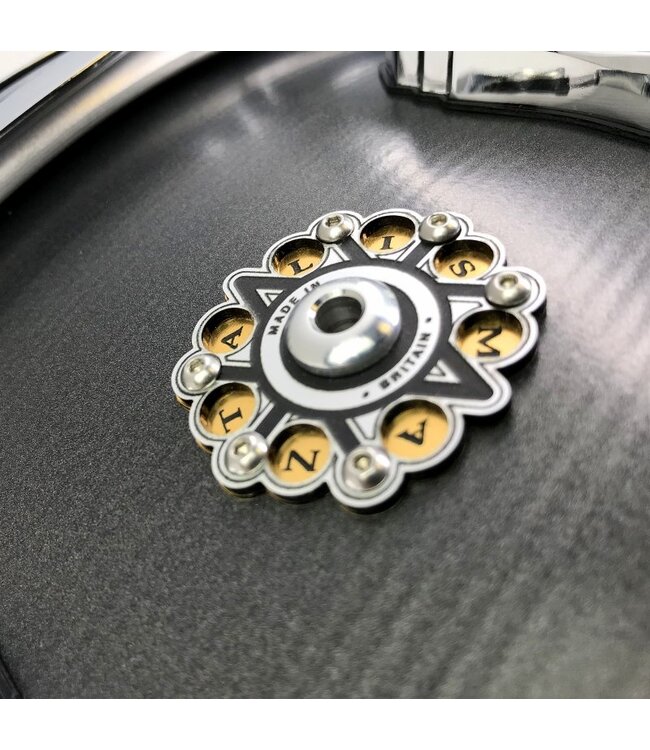 British Drum Co. TAL-14-65-SN Nicko McBrain Signature Series Talisman Steel Snare. 6.5" x 14"