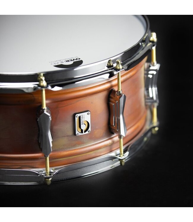 British Drum Co. FB-14-60-SN Firebird Series Copper Over Brass Snare. 6" x 14"