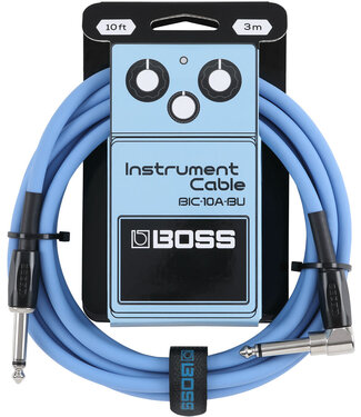 Boss BOSS 10 Foot Instrument Cable Black, Straight/Angled - Blue