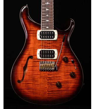 PRS PRS SE Custom 24 Semi-Hollow Piezo , Orange Tiger Smokeburst