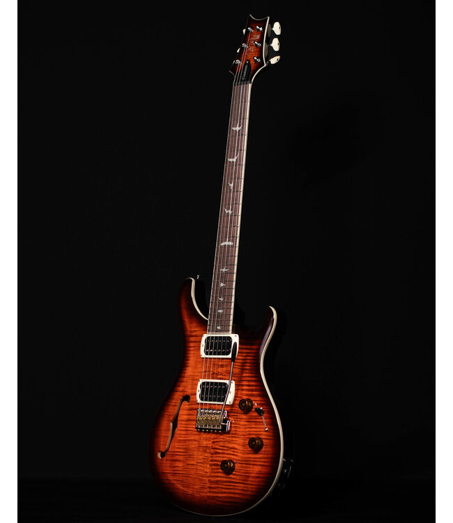 PRS SE Custom 24 Semi-Hollow Piezo , Orange Tiger Smokeburst