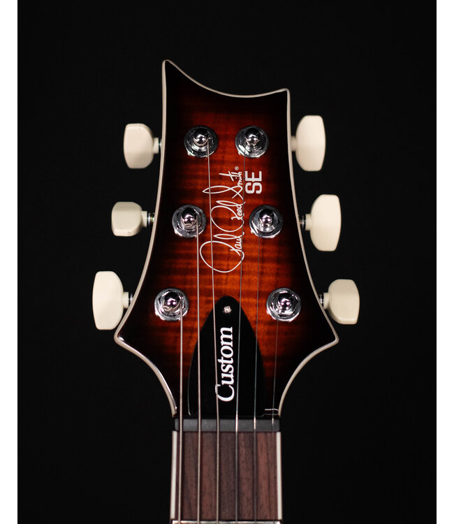 PRS SE Custom 24 Semi-Hollow Piezo , Orange Tiger Smokeburst